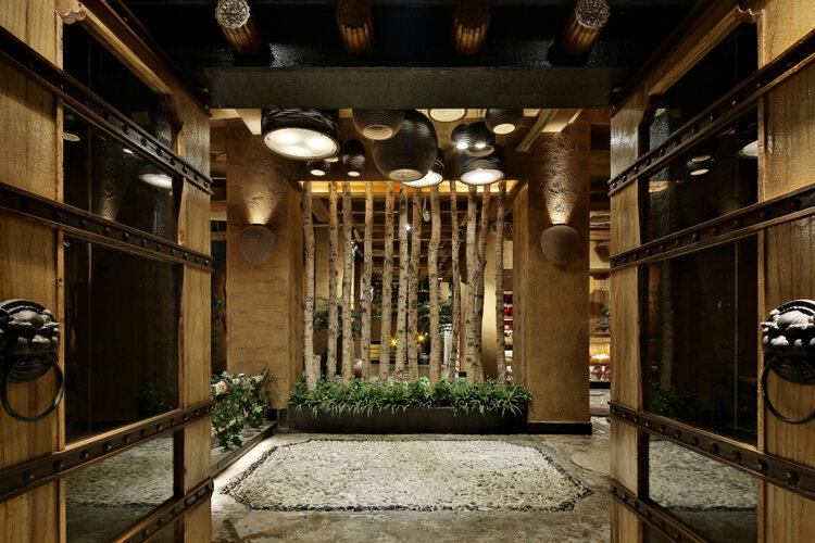 餐饮空间设计【寻钵味】中餐厅空间设计案例-入口