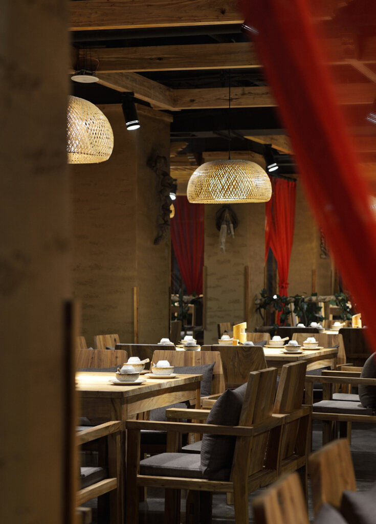 餐饮空间设计【寻钵味】中餐厅空间设计案例-散座区