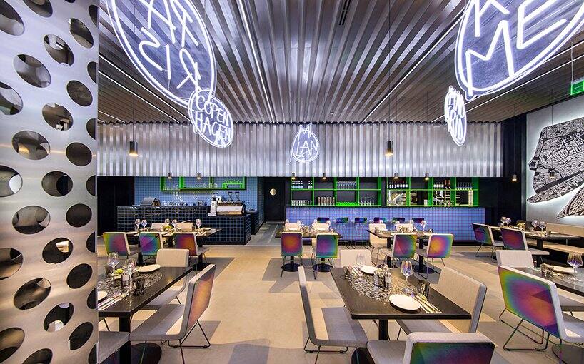 北京最好餐饮设计公司分享未来科技主题设计风格的西餐厅装修案例