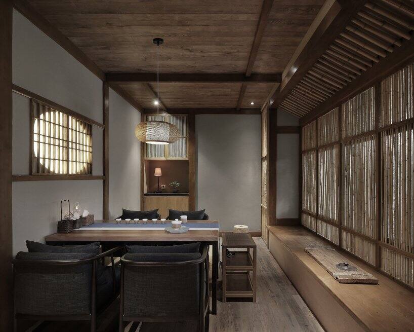 “竹里馆”禅意风茶室餐厅空间设计案例分享