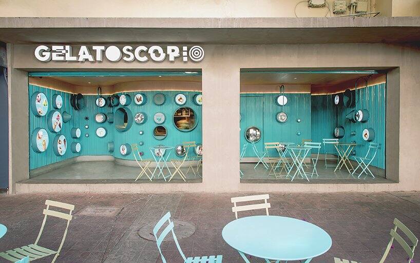 网红马卡龙绿奶茶店设计效果图：墨西哥冰淇淋店