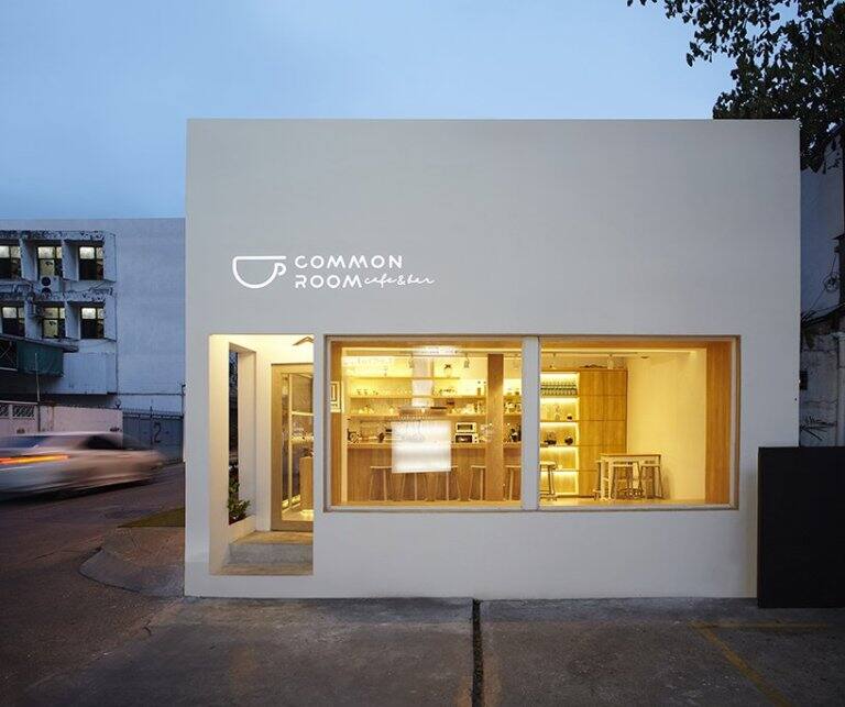 曼谷黑白极简咖啡店空间设计效果图分享
